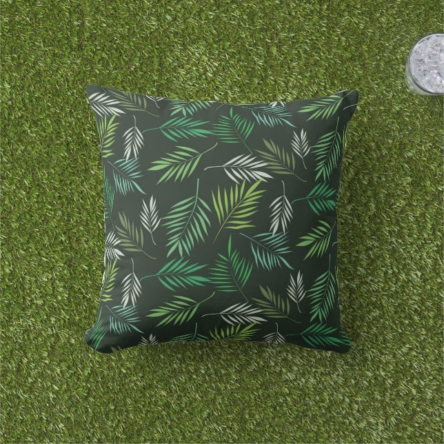 Stilvolle Summer Green Tropical Palm Blätter Kissen (Golfball-Marker)