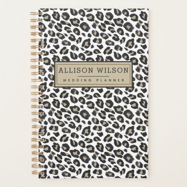 Stilvolle Tan Leopard Print Planer (Vorderseite)
