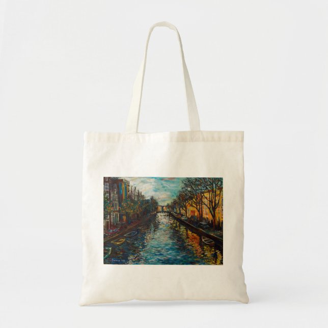 Stilvolle Tasche mit Amsterdam ` s Ansicht (Vorne)