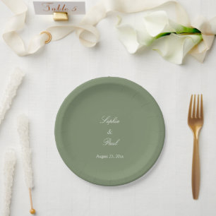 Stilvolle Teller von Sage Green Wedding Paper