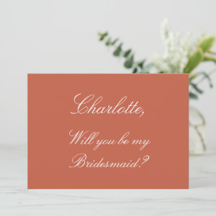 Stilvolle Terracotta Bridesmaid Vorschlag Einladun Einladung