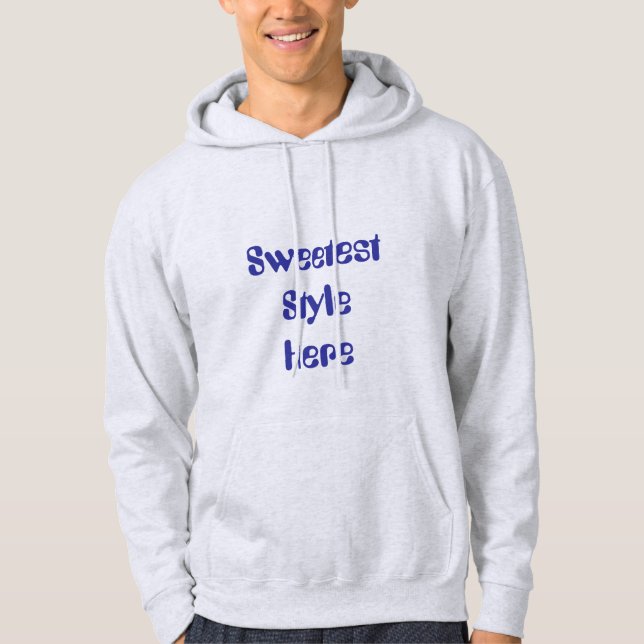 Stilvolle Textart Hoodie (Vorderseite)
