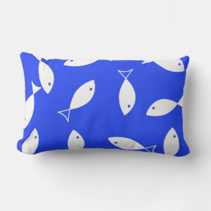 Stilvolle Theme Throw Kissen aus weißem Fisch