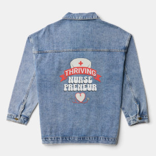 Stilvolle THRIVING NURSEPRENEUR Nurse Entrepreneur Jeansjacke