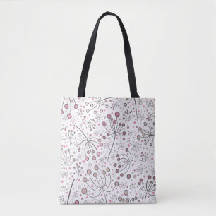 Stilvolle Tote Bag mit Abstraktem Blumendesign