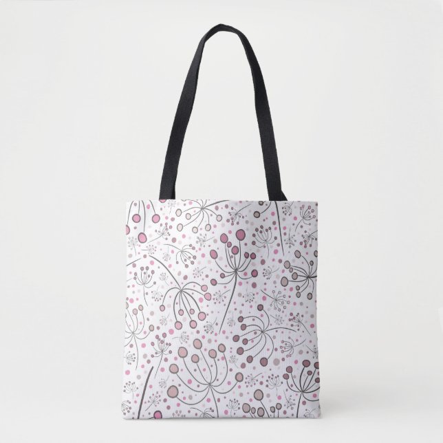 Stilvolle Tote Bag mit Abstraktem Blumendesign (Vorderseite)