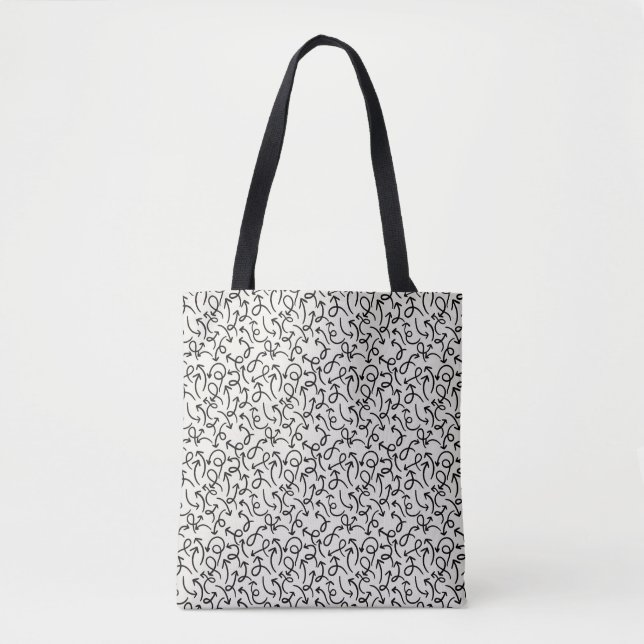 Stilvolle Tote Bag mit Abstraktem Muster (Vorderseite)