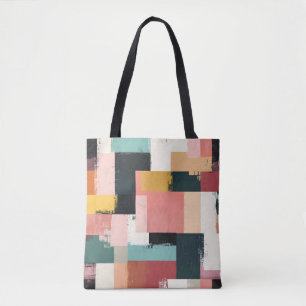 Stilvolle Tote Bag mit farbenfroher Geometrie Must