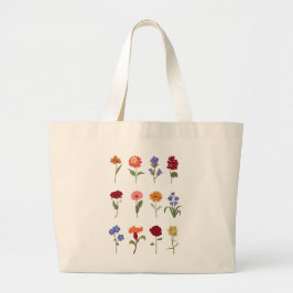 Stilvolle Tote-Tasche für den Alltag | Blumen-Carr Jumbo Stoffbeutel