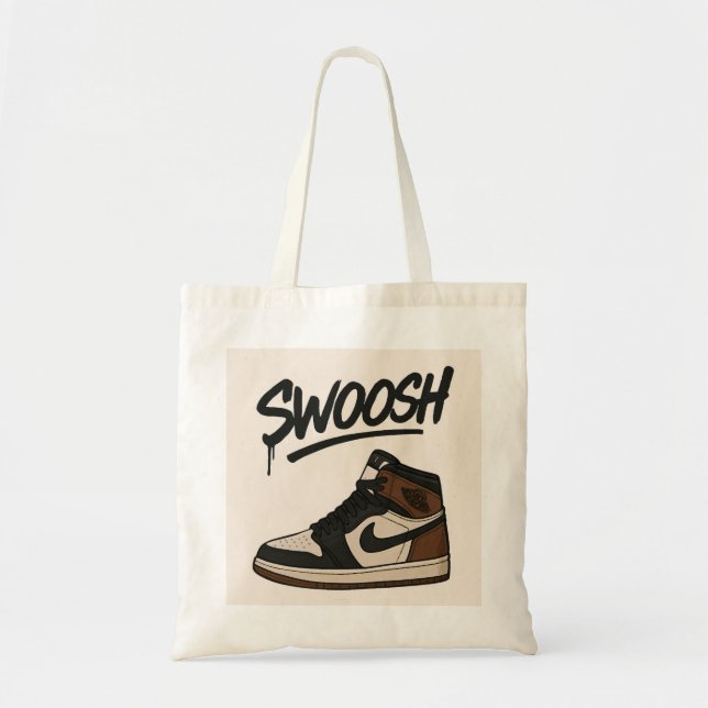 Stilvolle Tote Tasche mit Sneaker Illustration (Vorne)