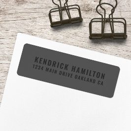 Stilvolle, trendige Black Out Moderne Rücksendeadr