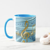 Stilvolle trendy Baby Blue Musical Notes