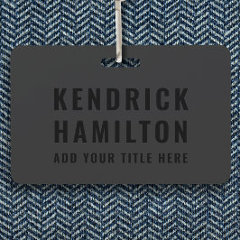 Stilvolle Trendy Black Out Moderne Minimalistische Ausweis