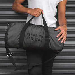Stilvolle Trendy Black Out Moderne Minimalistische Duffle Bag