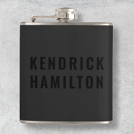 Stilvolle Trendy Black Out Moderne Minimalistische Flachmann