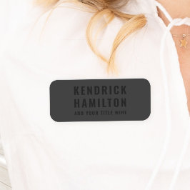 Stilvolle Trendy Black Out Moderne Minimalistische Namensschild