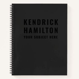 Stilvolle Trendy Black Out Moderne Minimalistische Notizbuch