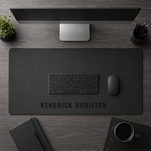 Stilvolle Trendy Black Out Moderne Minimalistische Schreibtischunterlage
