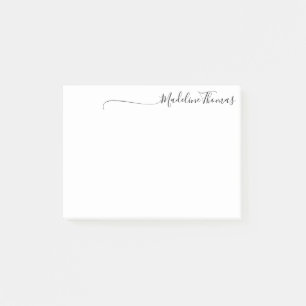 Stilvolle Trendy Calligrafy Name Black Post-it Klebezettel