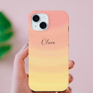 Stilvolle Trendy Colorful Pink Modern Monogram Case-Mate iPhone Hülle