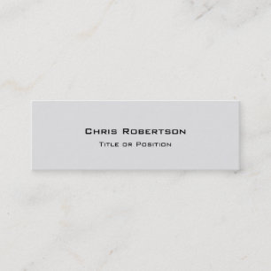 Stilvolle Trendy Gray Charming Business Card Mini Visitenkarte