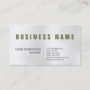 Stilvolle Trendy Gray Light Manager Business Card Visitenkarte