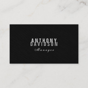 Stilvolle Trendy Gray Manager Business Card Visitenkarte