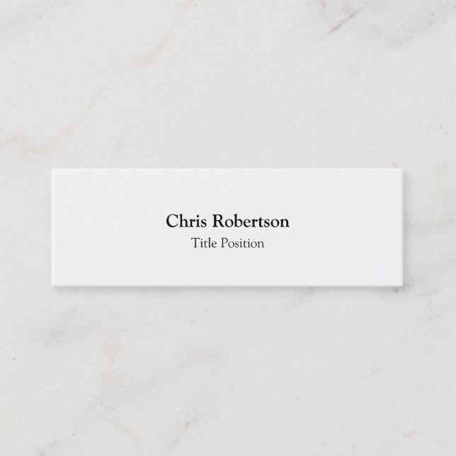 Stilvolle Trendy Modern Charming Business Card Mini Visitenkarte (Vorderseite)