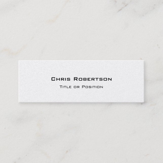 Stilvolle Trendy Modern Charming Business Card Mini Visitenkarte (Vorderseite)
