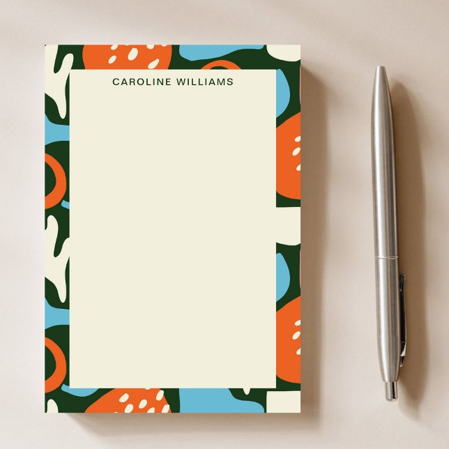 Stilvolle Trendy Muster Abstrakt Monogram Name Post-it Klebezettel (Von Creator hochgeladen)