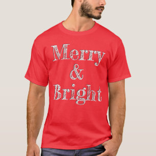 Stilvolle Trendy Urban Merry & Bright Weihnachten T-Shirt