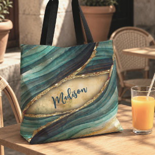 Stilvolle türkisfarbene Marmor-Kunst mit falschem