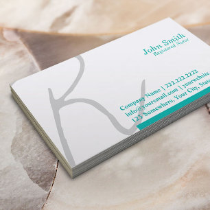 Stilvolle Typografie-Krankenschwester-Visitenkarte Visitenkarte