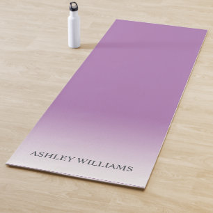 Stilvolle Typografie Monogram Lavender Lila Ombre Yogamatte