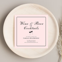 Stilvolle Typografie Wein und Bier 30. Geburtstags