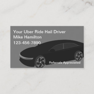 Stilvolle Uber-Fahrer-Mitfahrgelegenheit Visitenka Visitenkarte