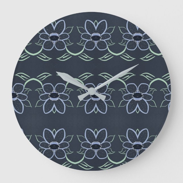 Stilvolle Uhr mit Navy Blue (Vorderseite)