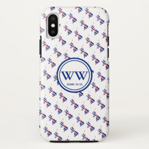 Stilvolle UK UNION JACK Monogram Abundant Life Case-Mate iPhone Hülle
