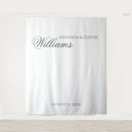 Stilvolle und elegante Hochzeitskulisse Wandteppich