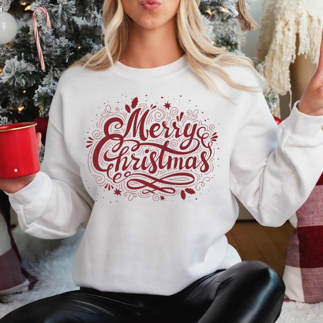 Stilvolle und festliche Weihnachtsfeiertage Sweatshirt (Stylish And Festive Merry Christmas Holiday Sweatshirt)
