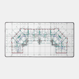 Stilvolle und funktionelle Blueprint-Schreibtischm Schreibtischunterlage