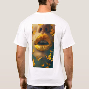 Stilvolle und lebendige gelbe Lippen Grafik-T - Sh T-Shirt