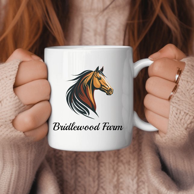 Stilvolle und moderne Brown Horse Head Kaffeetasse (Von Creator hochgeladen)