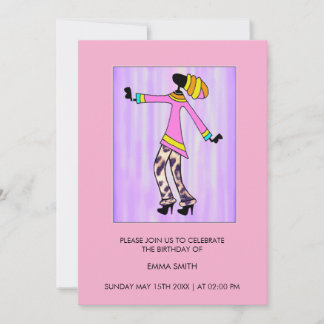 Stilvolle und trendige Girl Birthday Einladung