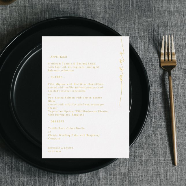 Stilvolle Verlobung Wedding Brautparty Menu Card Folieneinladung (Von Creator hochgeladen)
