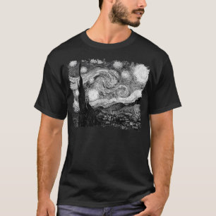 Stilvolle Vintag Art Starry Night Van Gogh Classic T-Shirt