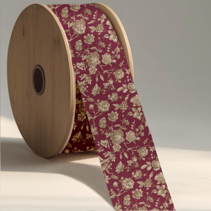 Stilvolle Vintage, dunkelgraue Spielzeug de jouy Ripsband