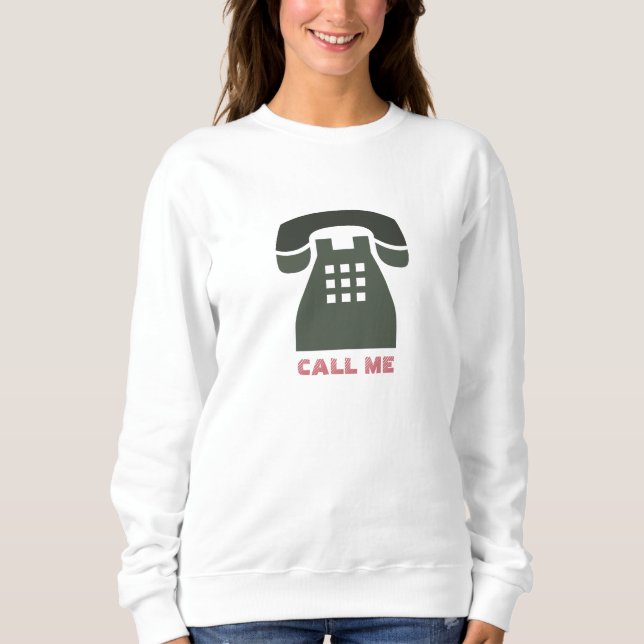 Stilvolle Vintage Telefonanrufe Alle Farben Sweatshirt (Vorderseite)