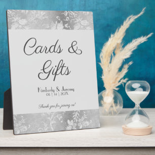 Stilvolle Vintage Zinnklemme Fotoplatte