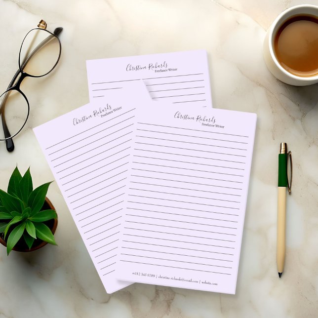 Stilvolle Violet Minimalistisch Post-it Klebezettel (Von Creator hochgeladen)